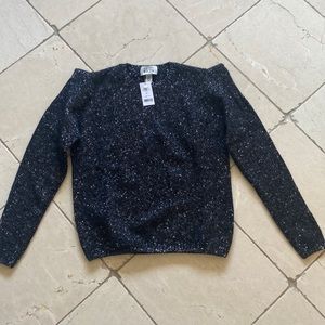 Kids size 14, black and silver cashmere sweater